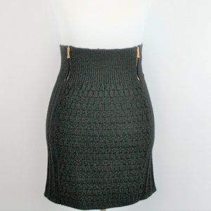 Leifsdottir Wool Blend Knit Two Zipper Mini